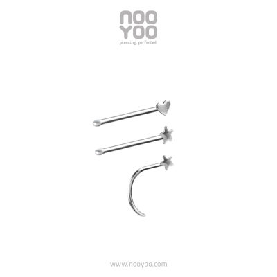 NooYoo จิวจมูกสำหรับผิวแพ้ง่าย Triple Tiny Nose Set