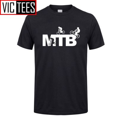 Man Fun Tee Shirts Mtb Cycle Logo Funny Mounn Biker Biking Male Cotton T Shirts Popular Teenage Funky T-Shirts
