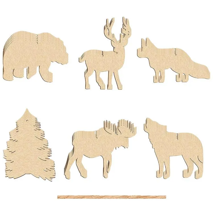 Wooden Animals To Paint 30pcs Christmas Unfinished Wood Deer Cutouts Unfinished  Wooden Woodland Forest Animal Life Cutouts Bear Deer Shapes Model For Home  Decor Ornament thrifty | Lazada PH