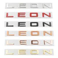 สำหรับป้ายโลโก้ LEON สำหรับที่นั่งป้ายสัญลักษณ์ด้านหลังลำต้นป้ายตัวพิมพ์ใหญ่สติกเกอร์แผ่นบังโคลนรถโลหะปรับเปลี่ยน3D ป้ายหลัง