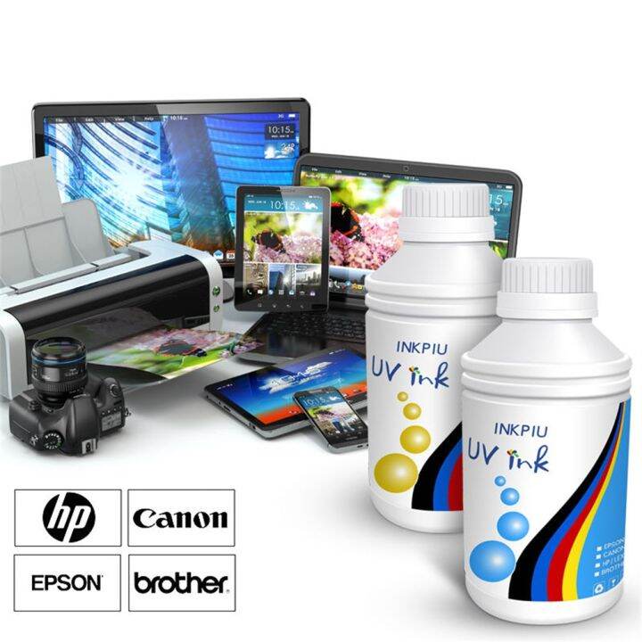 หมึกเติมครอบจักรวาล500มล-c-lc-m-lm-lm-y-bk-สีย้อมหมึกสำหรับ-hp-canon-epson-deskjet-เครื่องพิมพ์อิงค์เจ็ทถังตลับหมึก-ciss