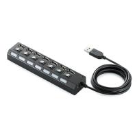 ✱ 7 Port ON/OFF Switch USB 2.0 HUB Hi-Speed Laptop PC 26 5649