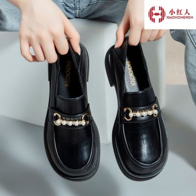 ❐❡♘ Little Red Loafers for Women Summer 2022 Fashion New Flat Shoes with Skirts Small Leather Shoes British Style Womens Shoes