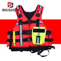 CE Certification Custom Swimming Boating Drifting Life Vest Water Sports Man Rescue Jacket Polyester Adult Life Vest Jacket  Life Jackets