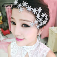 HIMSTORY Newest Romantic Star Crystal Rhinestone Tiara Bridal Hair Accessories For Wedding Quinceanera Pageant Party