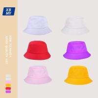 【cw】 Light Board Big Head Circumference Summer New Korean Style Light Board Solid Color Advertising Bucket Hat Outdoor Casual Vacation Sun-Proof Basin Hat ！