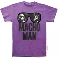 Macho Man Randy Savage WWE Purple Mens T-shirt
