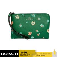 กระเป๋าสตางค์คล้องมือ COACH C8701 CORNER ZIP WRISTLET WITH MYSTICAL FLORAL PRINT (QBGRU)