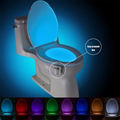 【CC】 ZK30 PIR Sensor Toilet Night 8/16 Colors Backlight Bowl Lamp