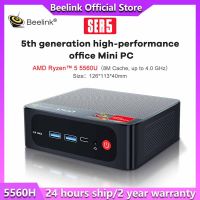 Beelink SER5 Pro คอมพิวเตอร์ขนาดเล็ก Win11 Pro AMD Ryzen 5 5560U DDR4 16GB 500GB NVME WIFI 6 SSD BT5.2 4K 60Hz 1000M คอมพิวเตอร์ตั้งโต๊ะสำนักงาน