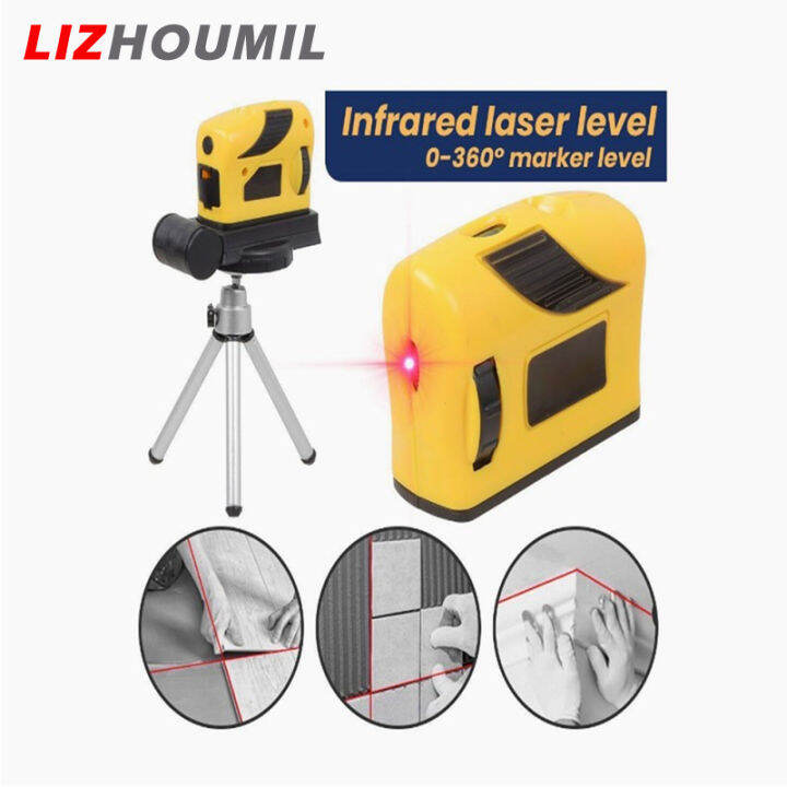 lizhoumil-ระดับอินฟราเรดพร้อมขาตั้งกล้อง360หมุนได้เป็นองศาปรับระดับด้วยตนเองเส้นอุปกรณ์อินฟราเรดข้าม