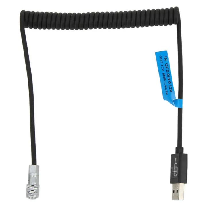 USB to 2 Pin Power Cable Camera Power Supply Cable for BMPCC Blackmagic