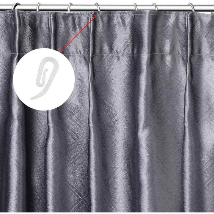 100pcs-pack-plastic-6-shaped-hooks-window-curtain-hook-curtain-poles-tracks-accessories