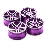 4Pcs Metal 5 Spoke 52MM Wheel Rim for 1/10 RC On-Road Drift Car Traxxas HSP Tamiya HPI Kyosho RedCat SAKURA Parts