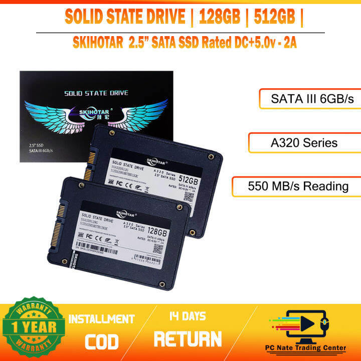 SKIHOTAR SSD 2.5inch SATA III | 128gb | 512gb | for PC & Laptop | Lazada PH