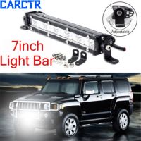 CARCTR Led Bar 7 Inch Offroad Spot Light 6000K 18W 2000LM Lightbar 12V Work Light Off Road Light 24v Truck ATV 4x4 SUV Car Leds