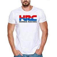 ROUND คอลูกเรือใหม่ เสื้อยืดแขนสั้น พิมพ์ลาย Hrc Race ดัดแปลง สําหรับรถจักรยานยนต์-4XL  KY06