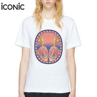 iCONiC CONY T-Shirt #5489 เสื้อยืด พิมพ์ลาย เทพเจ้า อียิปต์ กระต่ายคู่ สีม่วง เสื้อผ้าผู้หญิง เสื้อยืดผญ เสื้อยืดผช เสื้อยืดแฟชั่น เสื้อยืด