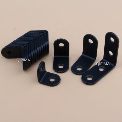 ✱ 1pcs Right Angle Corners Brace Furniture Hardware Stainless Steel Supporting Black L-Shaped Brackets with Screws Fixing