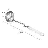 Stainless Steel Matte Spoon Colander Long Handle Oil-water Separation Soup Ladle Hot Pot Tablespoons Skimmer Kitchen Tableware