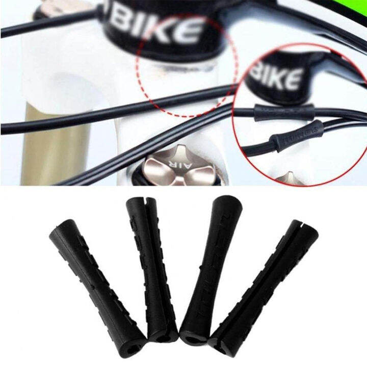HK 4Pcs Bicycle Cable Protector Shift Brake Rubber Line Pipe Sleeve MTB