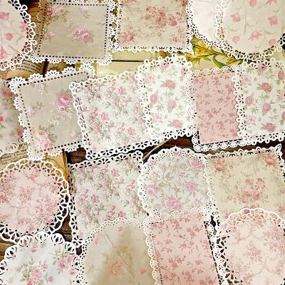 【CC】 20PCS Pink Material Paper A5 Sided Pattern Scrapbooking Junk Collage Decoration