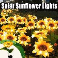 【LZ】❍☋  Impermeável LED Solar Sunflower Lights recarregável Jardim Lights Paisagem Lights for Pathway Casamento Quintal ao ar livre 600mAh