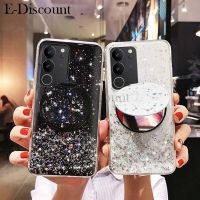 เคสโทรศัพท์ใหม่สำหรับ VIVO V29 Pro V29E ฝา Sparkling Star Moon ซิลิโคนนิ่มกระจกโปร่งใสป้องกันการตกสำหรับ VIVO V29 V29E เคส