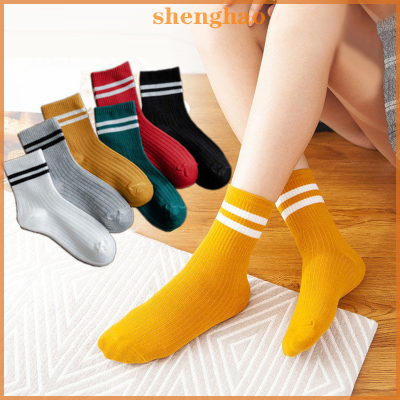 shenghao ถุงเท้าลูกไม้ถักหลากสีสำหรับผู้หญิงหลากสีสำหรับฤดูใบไม้ผลิและฤดูร้อน