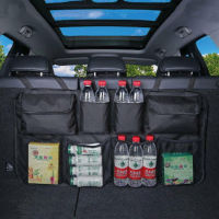 ที่เก็บของอัตโนมัติออแกไนเซอร์กระเป๋าท้ายรถ Universal ความจุขนาดใหญ่ Backseat Storage Bag Trunk Cargo Mesh Holder Pocket