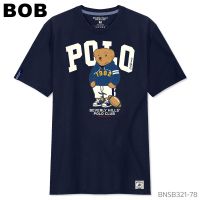 Polo Club เสื้อยืดคอกลมแขนสั้น Classic Bear ผ้าหนานุ่ม ไม่หดไม่ย้วย เสื้อยืดคอกลมแขนสั้นแฟชั่นพิมพ์ลายแบบเรียบง่าย