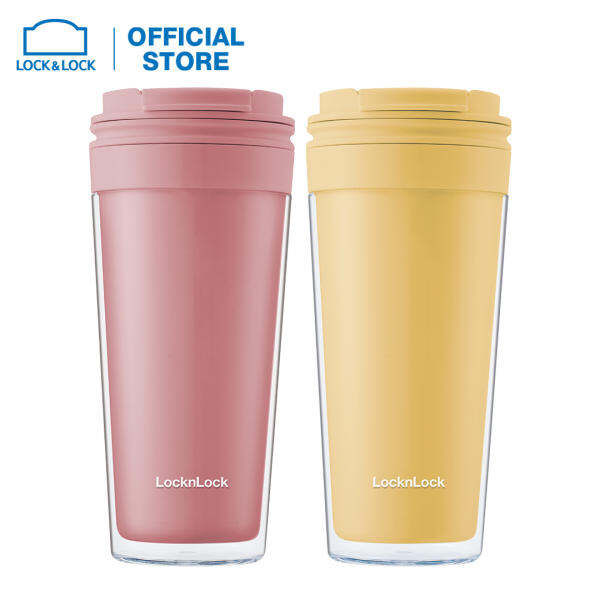 Ly nhựa 2 lớp Lock&Lock Bucket Cold Cup 580ml – HAP519