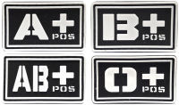 เวลโคร PVC แพทช์ทหาร หมู่โลหิต RH+ BLOOD TYPE RH Positive Velcro Military Patch แพทช์ทหาร ตีนตุ๊กแก