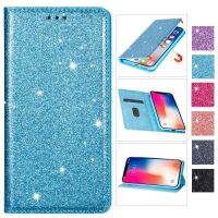 Bling Glitter กระเป๋าสตางค์ซองหนังสำหรับ Samsung S21 S21plus S21ultra S21fe S20/S10/S9 Plus A12 A22 A32 A52 A72 A82-โทรศัพท์มือถือกรณี Amp; ครอบคลุม-