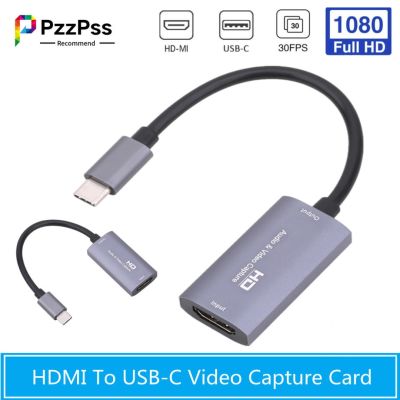 PzzPss HD 1080P Z29A HDMI Input To USB-C Output Audio Video Capture Card Fot Phone / Computer Game Live Plug And Play Captures Adapters Cables