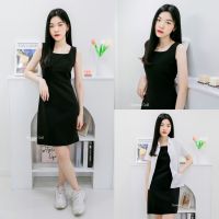 Common Cold Dress รุ่น Charcoal (สีดำ) ผ่าหลัง