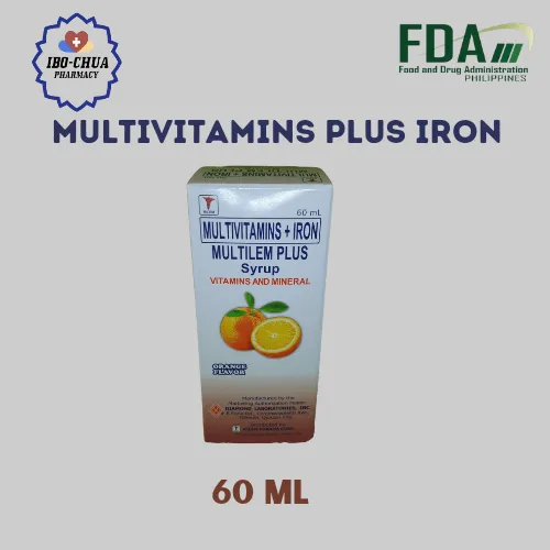 Multivitamins plus Iron (Multilem Plus) Syrup 60ml Lazada PH