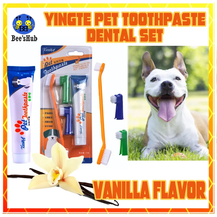 Yingte Pet Toothpaste & Toothbrush Dental Set 75g Complete Dental Care
