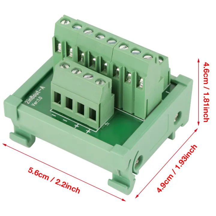 บอร์ดโมดูลราง-din-2-เข้า-8-ออกและบอร์ดโมดูลการจ่ายพลังงานแบบติดตั้งบนแผง