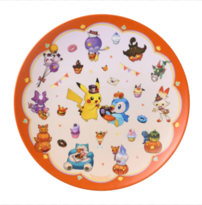 [Pokemon Japan]Melamine plate Pokémon Pumpkin Banquet