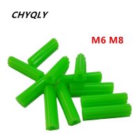 ✽❈ Green Plastic Expansion Tube Rubber Plug Screw Anchor M6 M8