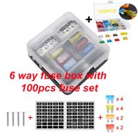 12 Ways 6 Ways Universal Blade Fuse Holder Box 12V 32V Fuse Block Car Marine Auto Fuse Connector Switch With LED Indicator Light