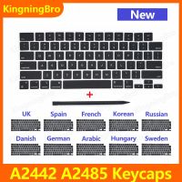 New Replacement US UK Spain French Russian Keycaps Keys Key Cap For Macbook Pro 14 16 A2485 A2442 Keyboard Keycap Late 2021