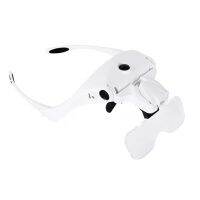 Diamond Painting Embroidery 1.0X 1.5X 2.0X 2.5X 3.5X Adjustable 5 Lens Loupe LED Light Headband Magnifier with Lamp