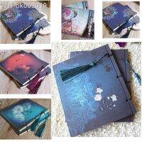 ❖►✑ Chinese Style Blue Rose Color Diary Note Book Tassel Stationery Retro Flower Sketchbook Journal Empty Notebook Chinoiserie