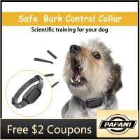 ZZOOI Safe Bark Control Collar Effective Anti Bark Collar Waterproof Rechargeable with 5 Adjustable Levels and 3 Different Modes DOG Collars