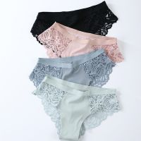 3 Pcs Cotton Panties Sexy Panty Briefs Lace Panties Women Underwear Lingerie Panties for Female Ladies Floral Pantys Underpants L-XXL