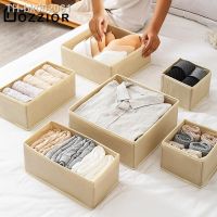 ∋ Folding Clothes Storage Box Underwear Pant Storage Organizer Non-Woven Closet Organizer Basket Home Bedroom Drawers Storage Box