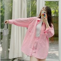 WKRW Alexande * Wa * g 23 spring and summer new trendy cool fashion label logo slimming shirt straight shorts suit