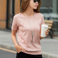 Women Blouse Short Sleeve Cotton Shirt Femele 2021 Summer Lady Tops Loose Blusas Femme White Blue Casual Fashion Clothing T9